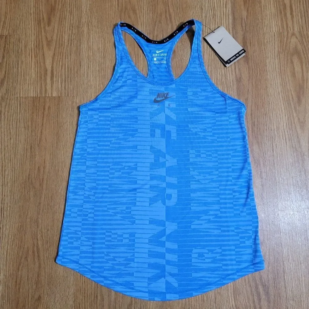 Nike Air Max Vapormax Women's Running Tank Top Dri-Fit Shirt Blue Breathable New